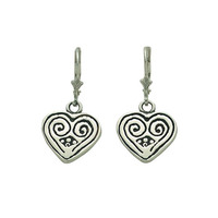 Viking Heart Earrings from Denmark (sterling silver)